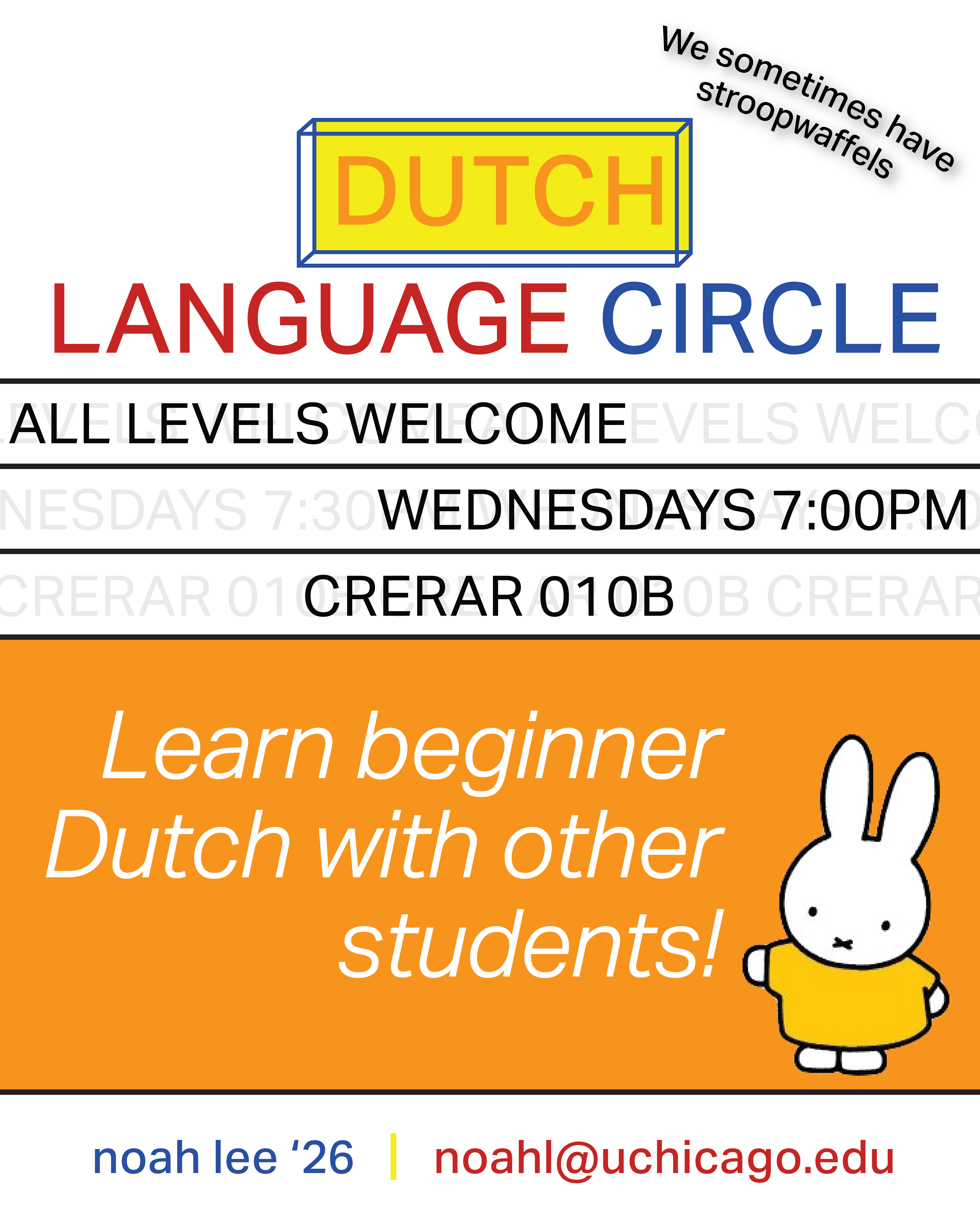 Dutch Language Circle Schedule Poster